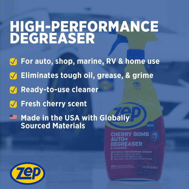 Zep Cherry Bomb Auto+ Degreaser & Cleaner - For Auto, Marine, RV, & Home - 32 oz. - Image 4