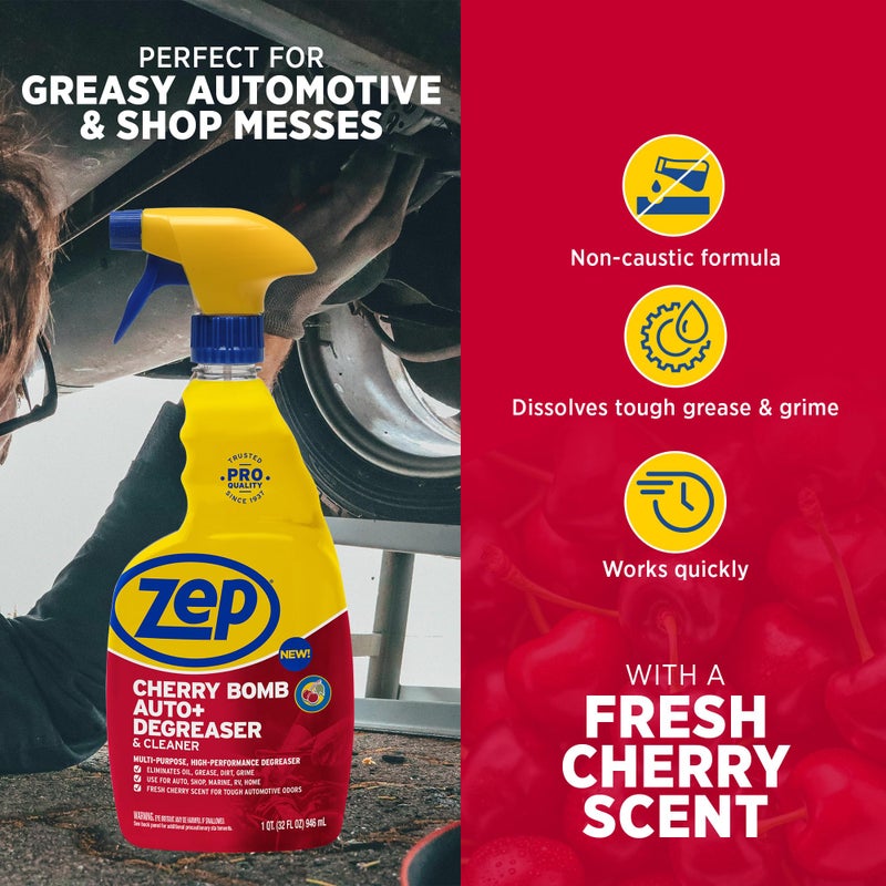 Zep Cherry Bomb Auto+ Degreaser & Cleaner - For Auto, Marine, RV, & Home - 32 oz. - Image 5