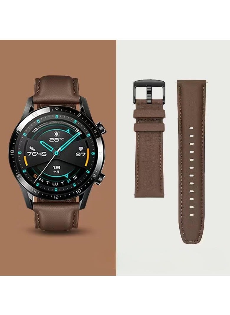 Perfii Stylish Leather Replacement Band For Huawei Watch GT/GT2 