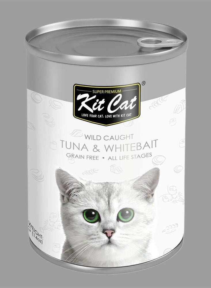 Kit cat (24 packs) wet cat food with tuna and whitebait flavor for both small and large cats / 400 grams - Image 3
