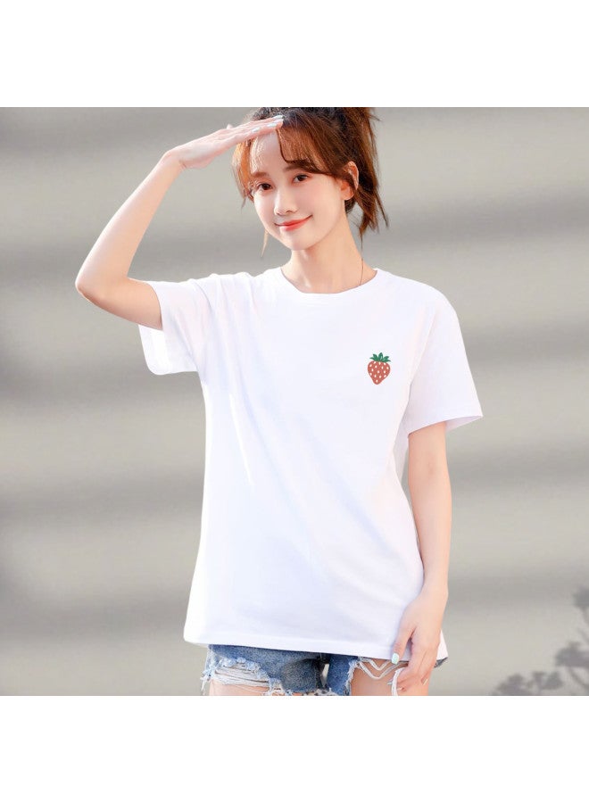 LANG SHA Spring Single Women'S T-Shirt Short Sleeve Top Half Sleeve Printed Base Layer T-Shirt - Image 3