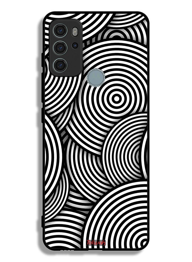Tolwak Motorola Moto G60S Protective Case Cover Circles Illusion Pattern - Image 2