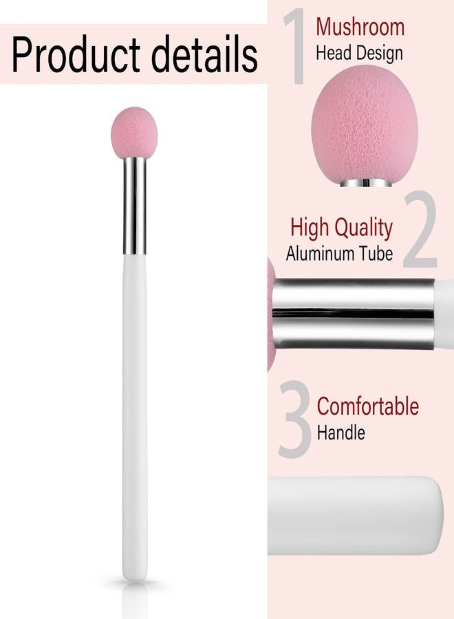 Sibba Foundation Brushes 4 PCS Makeup Setting Powder Blush Beauty Techniques Sponge Angled Stick Liquid Concealer Cream Nose Face Contour Make Up Loose Powder Puff Under Eyeline Set Pressed Blending - Image 3
