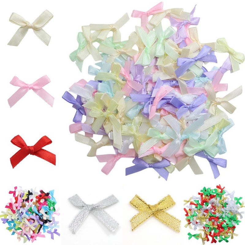 6Mm100 Polyester Ribbon Finished Mini Bow Gift Packaging Underwear Card Material Supply - Image 3