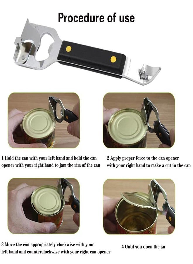 HLCM Bottle Opener - Manual Can Opener - Versatile 4-In-1 Can Opener for Kitchen Restaurants and Camping Trips (2) - Image 4
