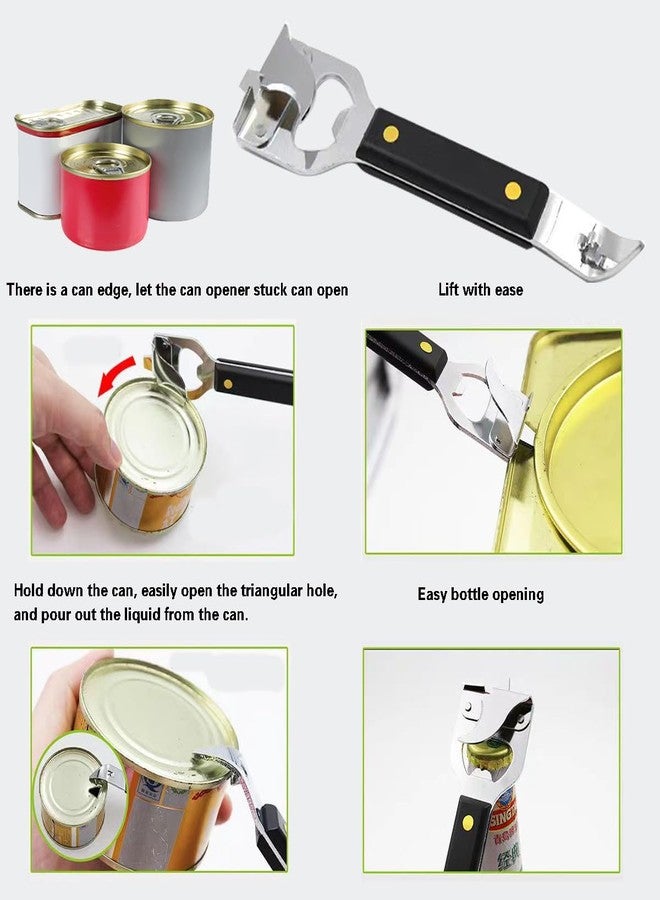 HLCM Bottle Opener - Manual Can Opener - Versatile 4-In-1 Can Opener for Kitchen Restaurants and Camping Trips (2) - Image 3
