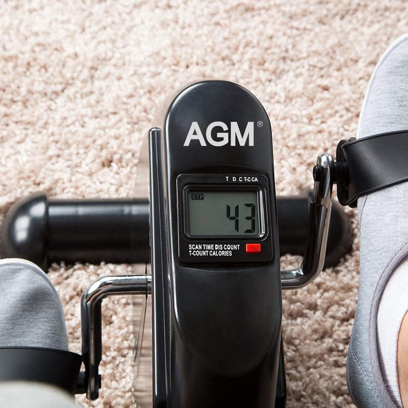 AGM Mini Exercise Bike Pedal Exerciser Portable Cycle Arm and Leg Exerciser with LCD Display - Image 4