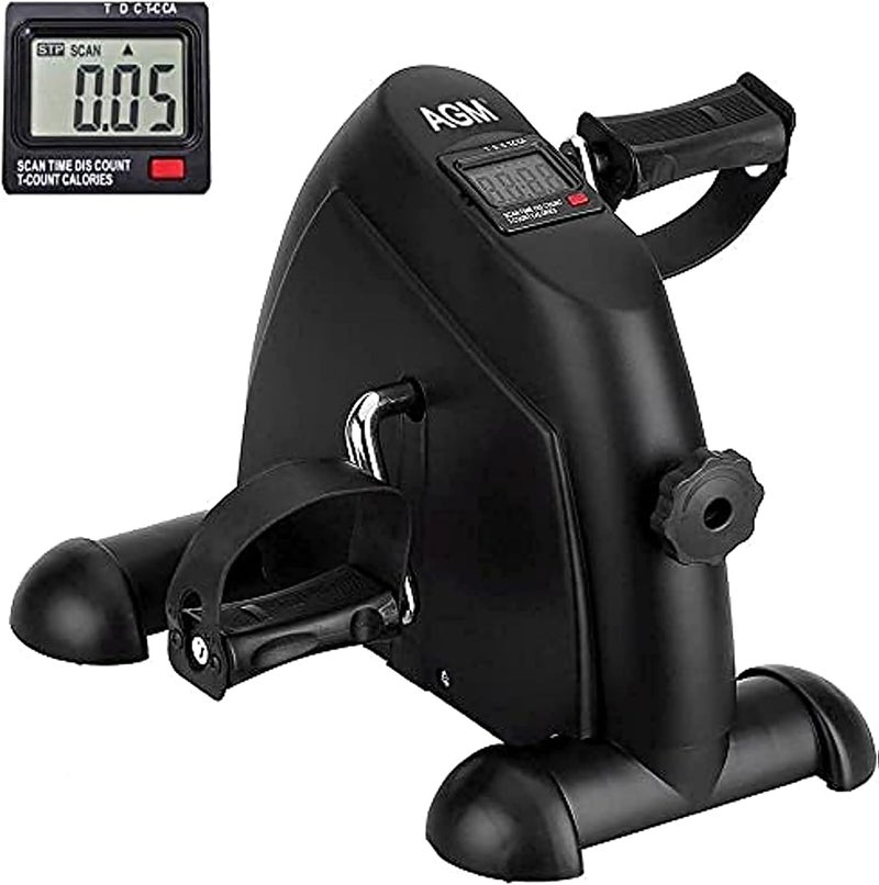 AGM Mini Exercise Bike Pedal Exerciser Portable Cycle Arm and Leg Exerciser with LCD Display - Image 1
