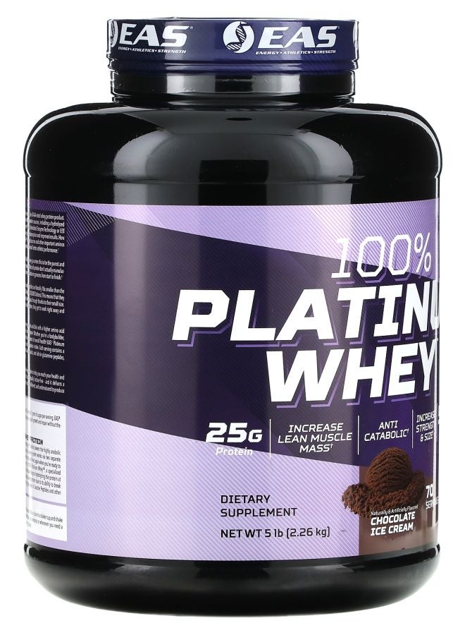EAS 100% Platinum Whey Chocolate Ice Cream  5 lb (2.26 kg) - Image 2