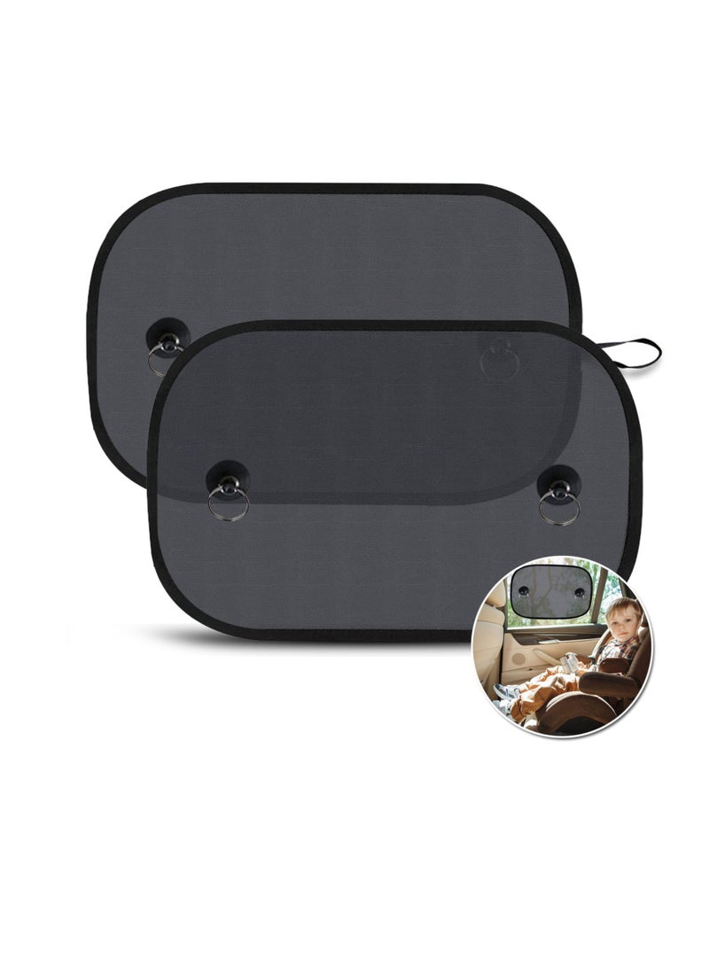 SYOSI Car Window Shades for Baby, Car Sun Shade, 2 Pack Universal Baby Window Shade, Sun Shade Cover Block UV Rays Sun Glare Heat Best for Baby, Kids and Pets Protection - Image 1