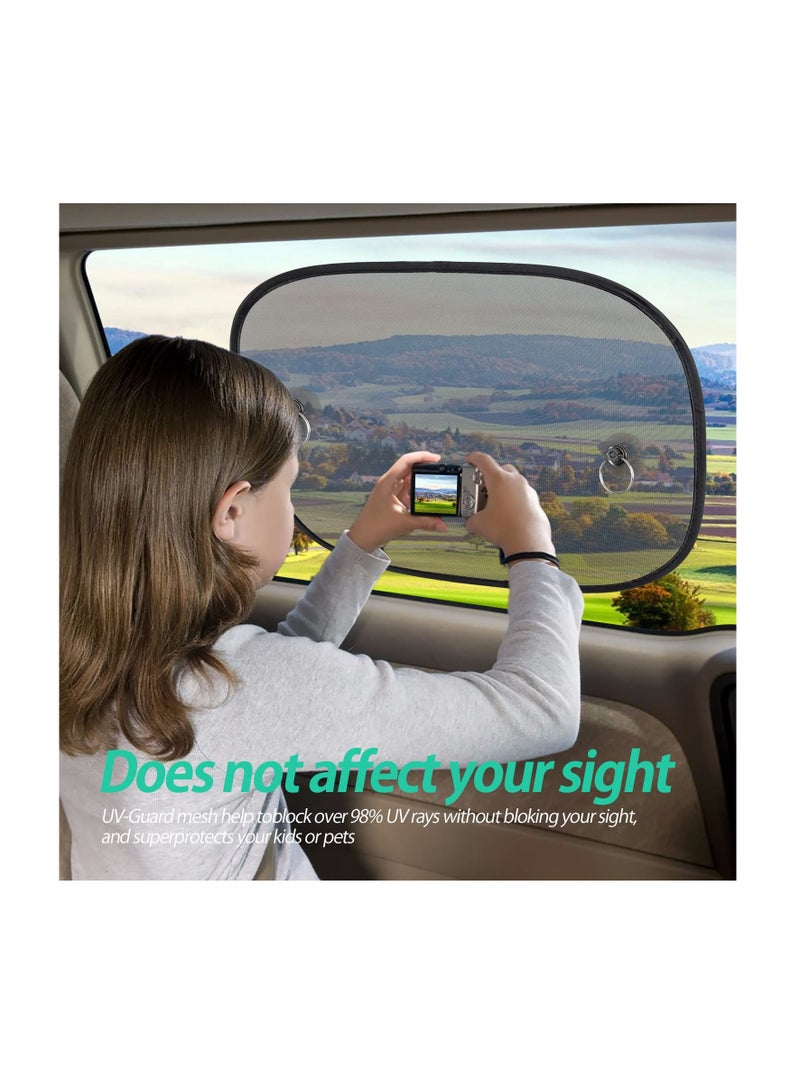 SYOSI Car Window Shades for Baby, Car Sun Shade, 2 Pack Universal Baby Window Shade, Sun Shade Cover Block UV Rays Sun Glare Heat Best for Baby, Kids and Pets Protection - Image 5