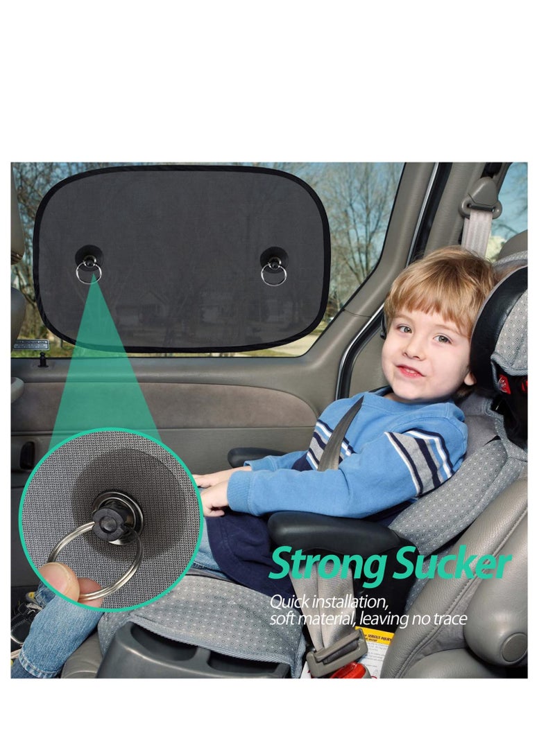 SYOSI Car Window Shades for Baby, Car Sun Shade, 2 Pack Universal Baby Window Shade, Sun Shade Cover Block UV Rays Sun Glare Heat Best for Baby, Kids and Pets Protection - Image 3