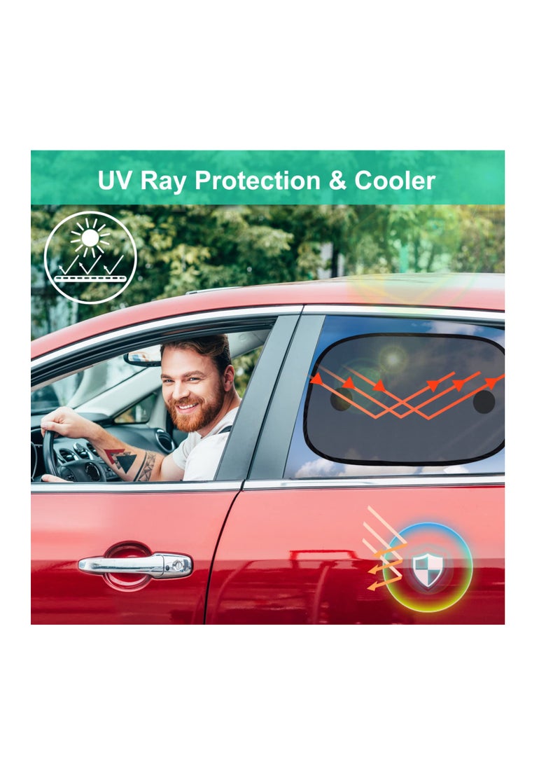 SYOSI Car Window Shades for Baby, Car Sun Shade, 2 Pack Universal Baby Window Shade, Sun Shade Cover Block UV Rays Sun Glare Heat Best for Baby, Kids and Pets Protection - Image 2