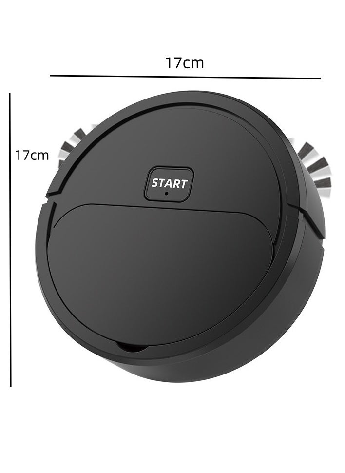 Robot Vacuum Cleaner, Usb Charging Vacuum Cleaner, Smart Mopping Wet And Dry, Carpet And Hard Floor Sweeping Robot, Household Cleaning Machine, Robot Vacuum Cleaner, Usb Smart 3 In 1 Super Thin, Powerful Suction, Quiet, Cleans Hard Floors To Medium Pile Carpets (Black)