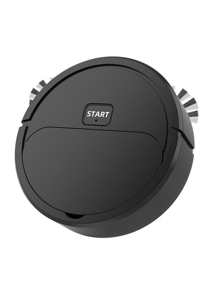 Robot Vacuum Cleaner, Usb Charging Vacuum Cleaner, Smart Mopping Wet And Dry, Carpet And Hard Floor Sweeping Robot, Household Cleaning Machine, Robot Vacuum Cleaner, Usb Smart 3 In 1 Super Thin, Powerful Suction, Quiet, Cleans Hard Floors To Medium Pile Carpets (Black)
