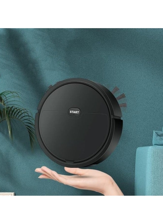 Robot Vacuum Cleaner, Usb Charging Vacuum Cleaner, Smart Mopping Wet And Dry, Carpet And Hard Floor Sweeping Robot, Household Cleaning Machine, Robot Vacuum Cleaner, Usb Smart 3 In 1 Super Thin, Powerful Suction, Quiet, Cleans Hard Floors To Medium Pile Carpets (Black)