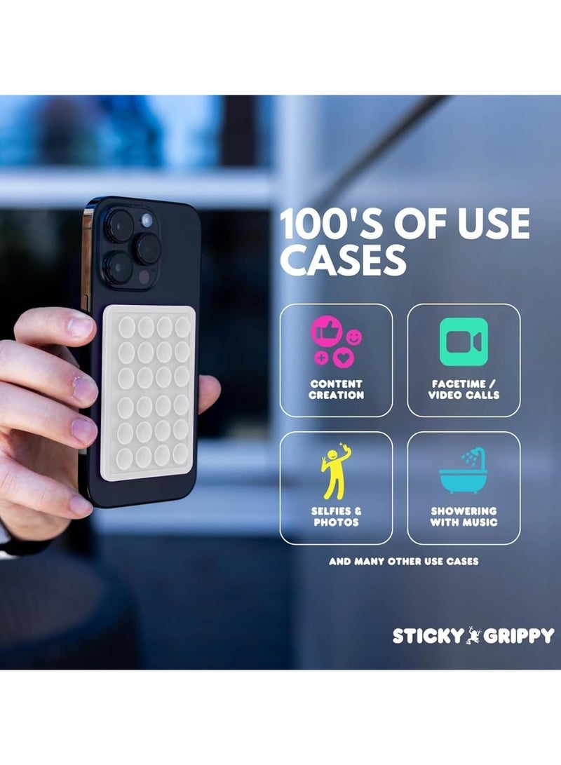 JAJEEK Silicone Suction Phone Case,Double Sided Suction Cup, Silicone Suction Adhesive Phone Case Suitable for Selfies and Videos Mirror Shower Holder,Hands-Free Accessory for Bathroom,Home, Kitchen Etc. - Image 2