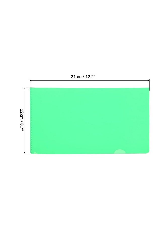 PATIKIL - L Type Folders 36 Pack A4 Plastic Clear Document Folder File Jacket Sleeves Project Pockets Green - Image 1