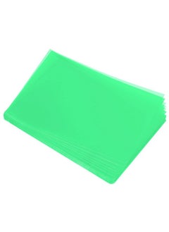 L Type Folders 36 Pack A4 Plastic Clear Document Folder File Jacket Sleeves Project Pockets Green