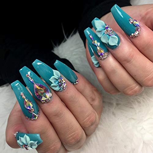 Tisslan 100pcs Crystal AB Foiled Pear Shape Flatback Rhinestone 3 Sizes Mix Nail Art Stones Decorations Jewels for DIY Supplies - Image 3