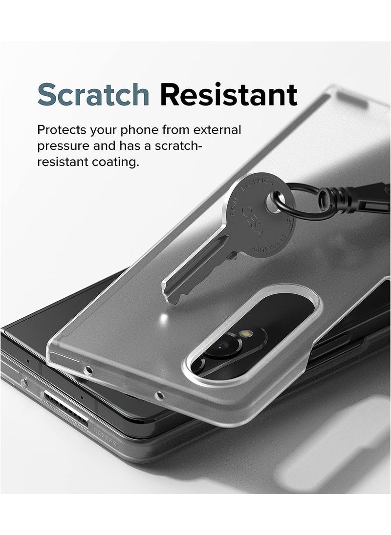 Raxoom Slim Case Compatible with Samsung Galaxy Z Fold 4, Anti-Fingerprint Translucent Hard Thin Premium PC Lightweight Protective Phone Cover for Z Fold4 5G (2022) - Matte Clear  - Image 5