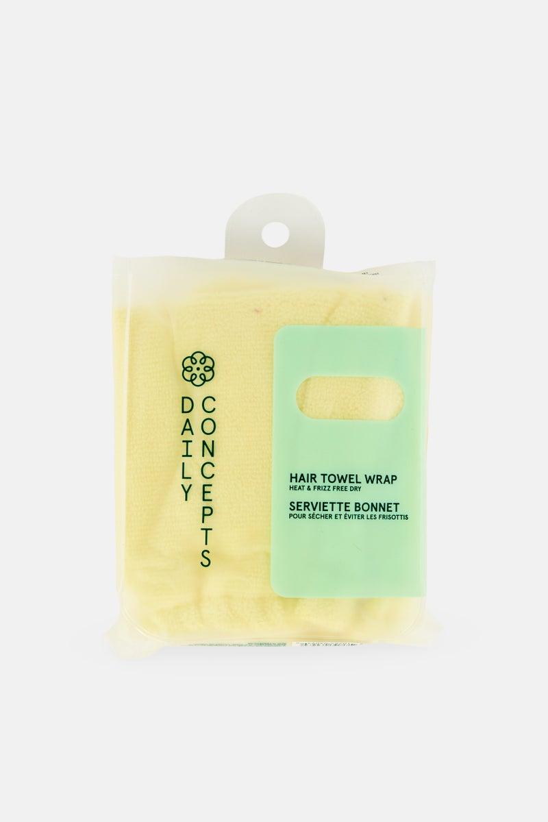 Daily Concepts Daily Hair Towel Wrap, Yellow - Image 1