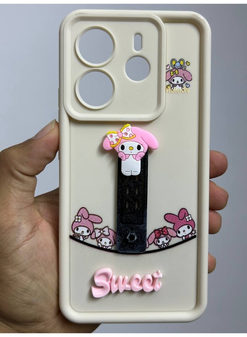 جراب خلفي بتصميم كرتوني جديد عليه كلمه Sweet متوافق مع هاتف Xiaomi Redmi Note 14 - Image 2