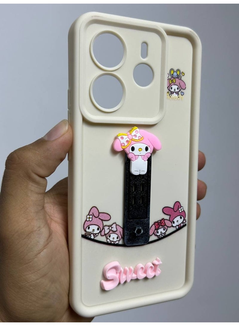 جراب خلفي بتصميم كرتوني جديد عليه كلمه Sweet متوافق مع هاتف Xiaomi Redmi Note 14 - Image 1