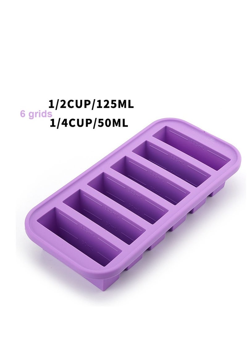Bluejw Set Of 3 Pcs Silicone Freezing Molds With Lids Refrigerated Food Boxes Storage Boxes Silicone Ice Granules Ice Grid Molds Ice Making Boxes Freshness Boxes - Image 4