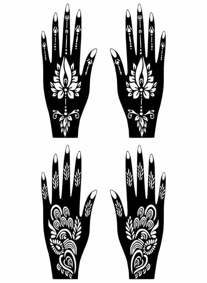 VANVATI Full Hand Combo Mehndi Stencil Stickers for Grand Celebrations Easy to Apply & Time Saving Pack of 2 - Image 1