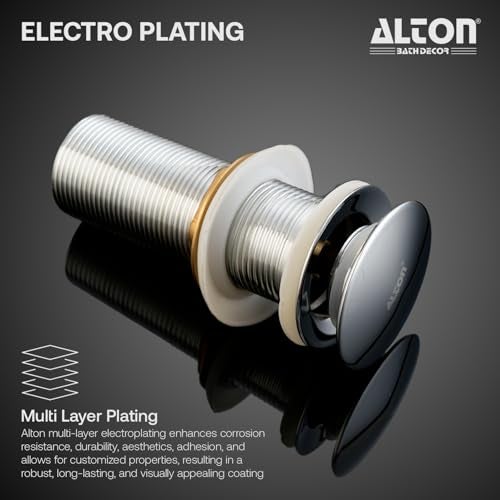 ALTON ALD115 Brass 5-INCH Pop-Up Type Waste Coupling For Wash Basin (Silver) - Image 5