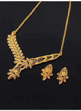 طقم نسائي شبيه بالذهب مكون من سلسال وحلق اذن مطلي عيار 21 - pzsku/Z1426DEB3986F43B9680BZ/45/1746644576/6d732739-875d-4b40-a0f8-6817743974ac