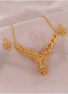 GOLDMAX 21k Gold Plated Necklace & Earrings Jewelry Set For Women  - Image 2
