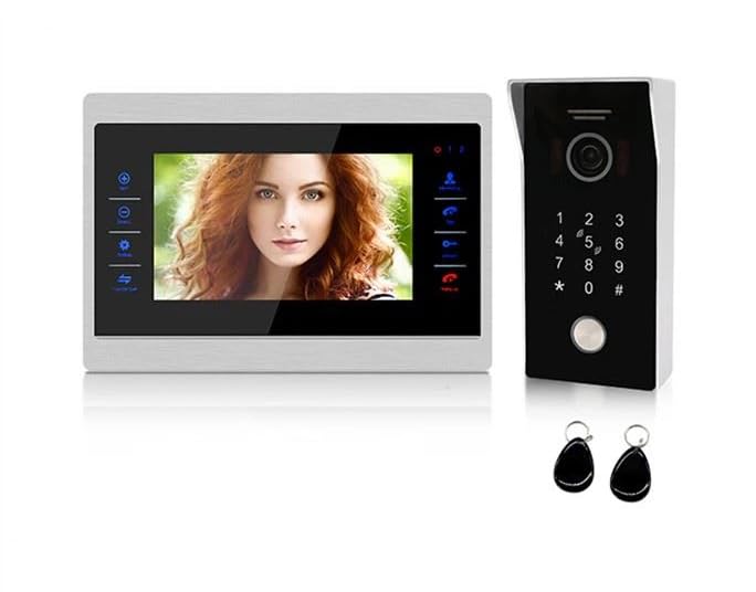 Okos Okos 7Inch WiFi Video Door Phone HD Screen Doorbell Intercom with Night Vision Motion Detection Remote Unlock Home Security for Apartments Villas  - Image 1