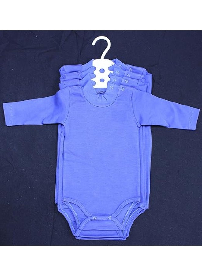 VITION 4 Pack Long Sleeve Bodysuits with Round Neck for 3-24 Months Boys & Girls, Cotton Comfortable Baby Shirts (Made in Turkey) - Image 2