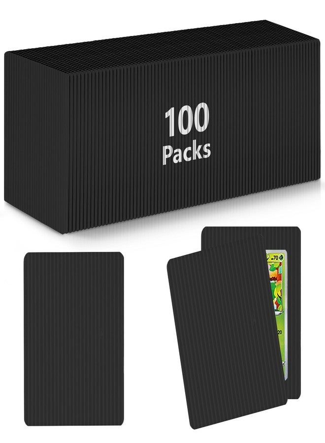 DEDC 100 Packs Trading Card Shipping Protectors Black, Card Protector Shipping for Top Loaders, Soft Card Sleeves and Semi-Rigid Card Holder, Trading Card Shipping Supplies, Card Grading Essential - Image 1