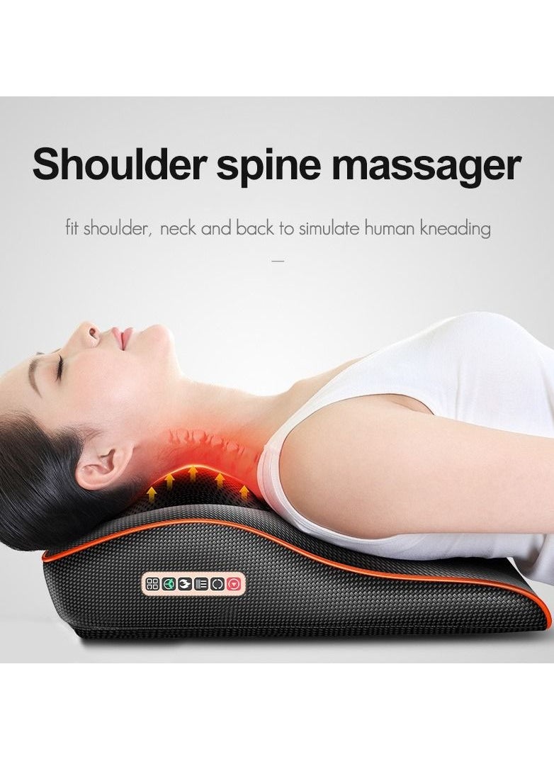 DBLEW Shaitsu Cervical Spine Pillow Massager Neck Waist Shoulder Lumbar Back Body Car Cushion  - Image 4