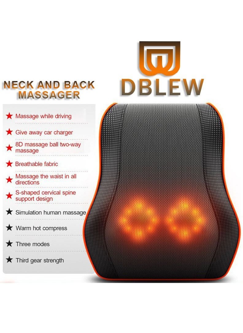 DBLEW Shaitsu Cervical Spine Pillow Massager Neck Waist Shoulder Lumbar Back Body Car Cushion  - Image 2
