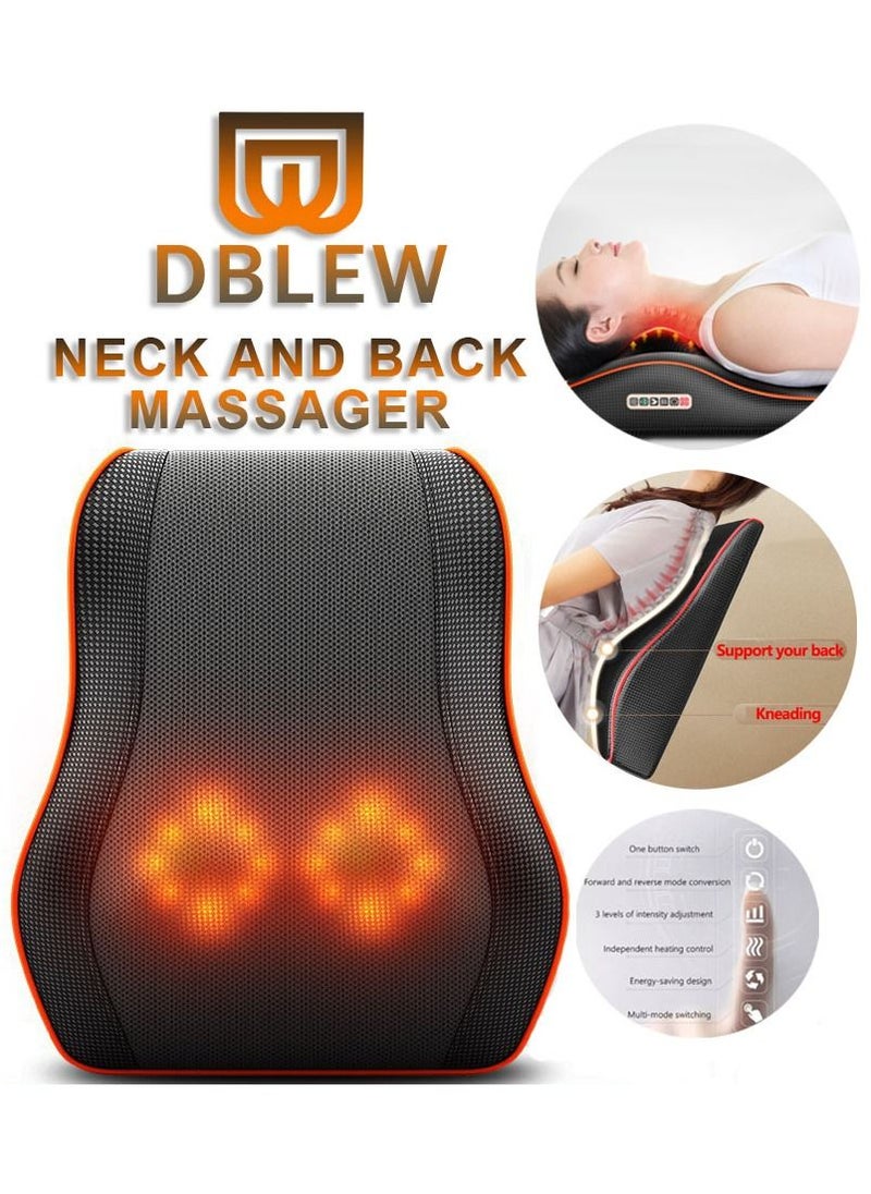 DBLEW Shaitsu Cervical Spine Pillow Massager Neck Waist Shoulder Lumbar Back Body Car Cushion  - Image 1