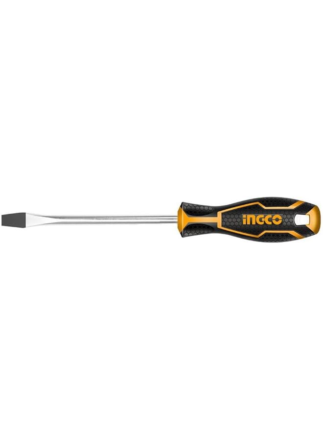 INGCO Hs685100 5.5Mm Slotted Round Shank Screwdriver 5 Mm Diameter X 100 Mm Length