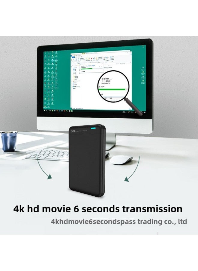 DM Mobile Hard Disk Box 2.5-inch USB3.0 HD001 Notebook Desktop Mechanical Hard Disk Box-Color:Black  - Image 3