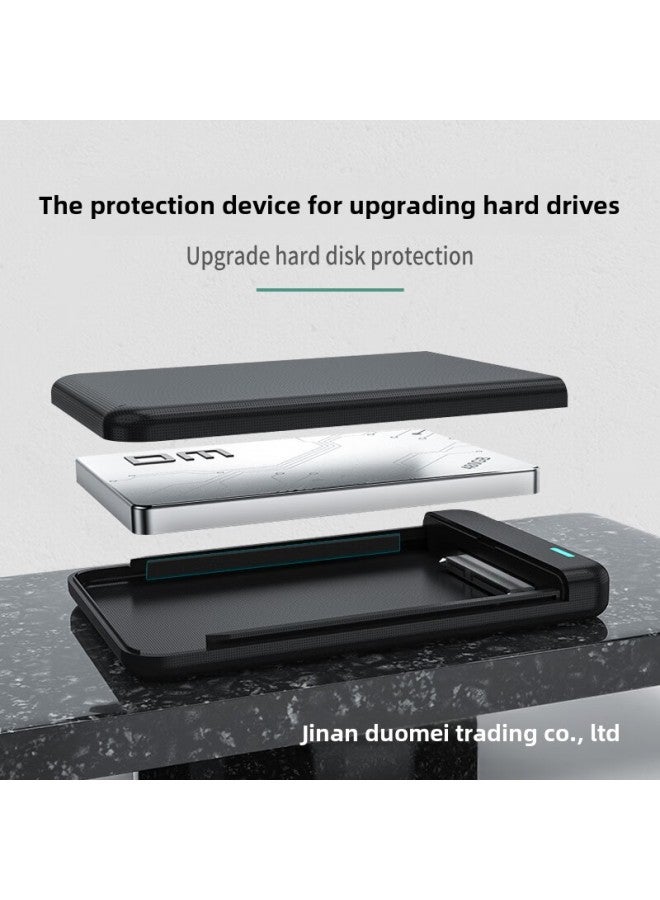 DM Mobile Hard Disk Box 2.5-inch USB3.0 HD001 Notebook Desktop Mechanical Hard Disk Box-Color:Black  - Image 2