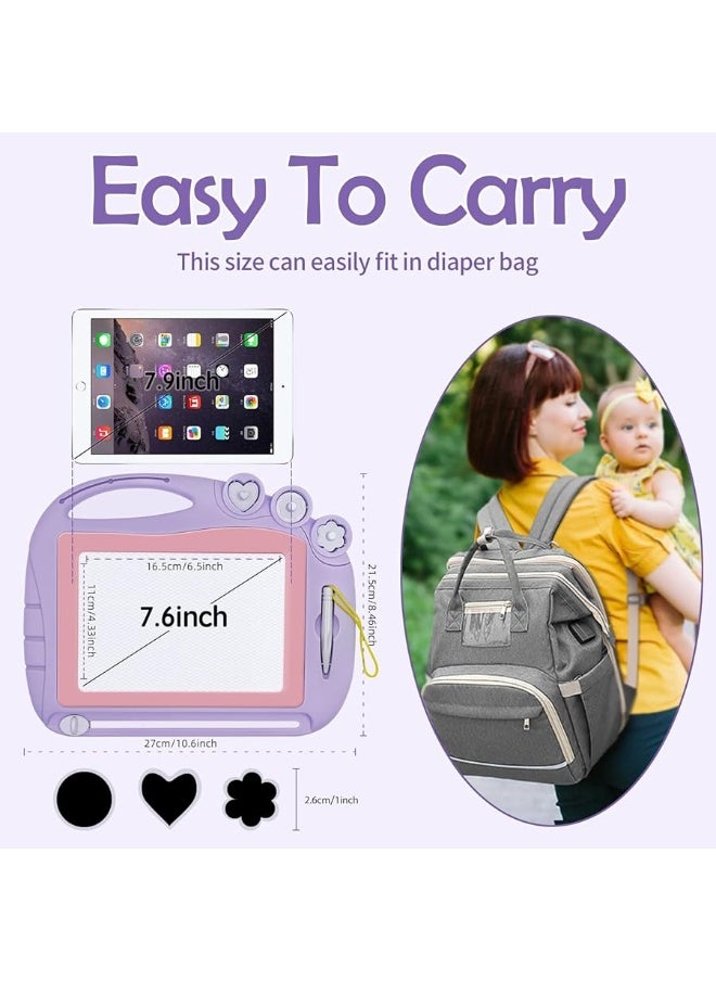 AiTuiTui - AiTuiTui Magnetic Drawing Board Toddler Toys for Girls Gifts, Erasable Sketch Writing Doodle Pad Travel Games for Kids in Car, Early Education Learning Skill Development Toys for Kids Toddlers Purple - Image 1