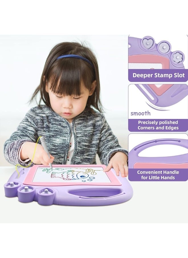 AiTuiTui - AiTuiTui Magnetic Drawing Board Toddler Toys for Girls Gifts, Erasable Sketch Writing Doodle Pad Travel Games for Kids in Car, Early Education Learning Skill Development Toys for Kids Toddlers Purple - Image 1
