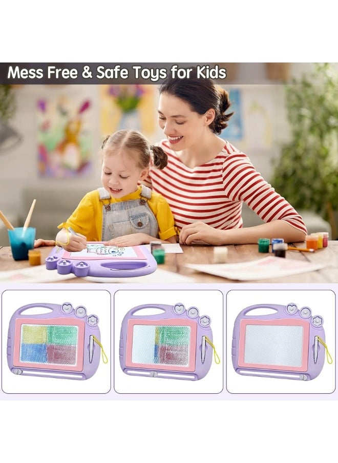 AiTuiTui - AiTuiTui Magnetic Drawing Board Toddler Toys for Girls Gifts, Erasable Sketch Writing Doodle Pad Travel Games for Kids in Car, Early Education Learning Skill Development Toys for Kids Toddlers Purple - Image 1