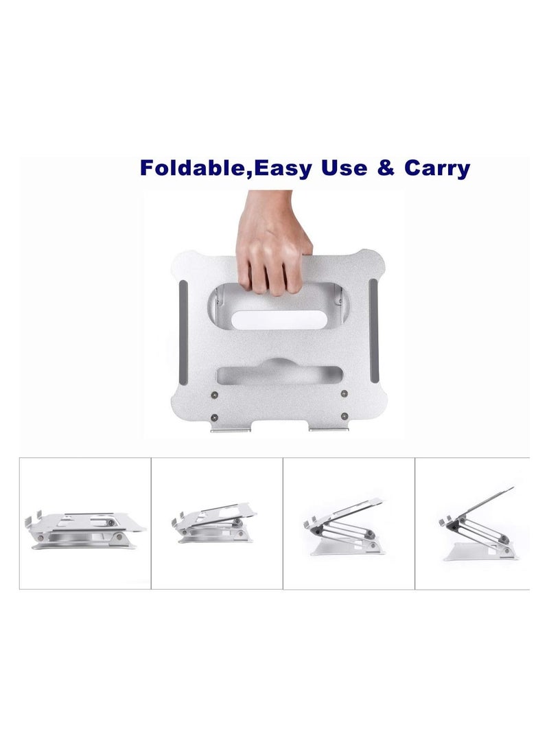 Foldable Laptop Holder with Heat-Vent, Ergonomic Portable Aluminum Laptop Stand for Desk - Image 3