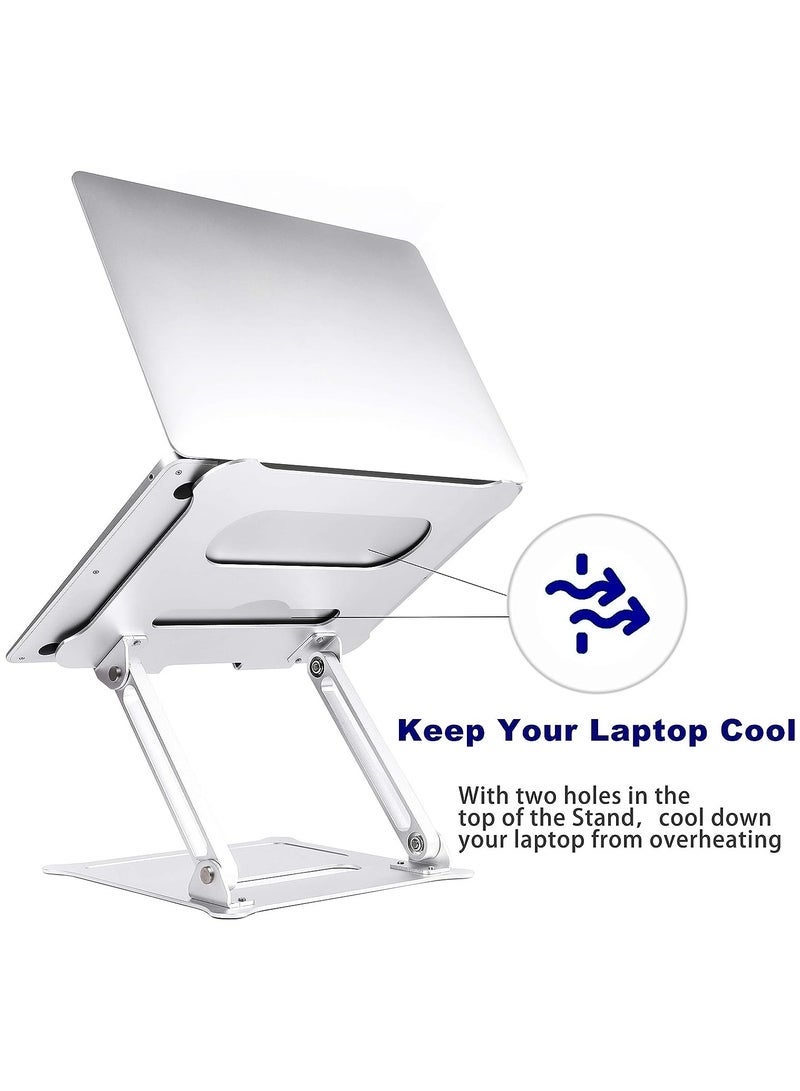 Foldable Laptop Holder with Heat-Vent, Ergonomic Portable Aluminum Laptop Stand for Desk - Image 5