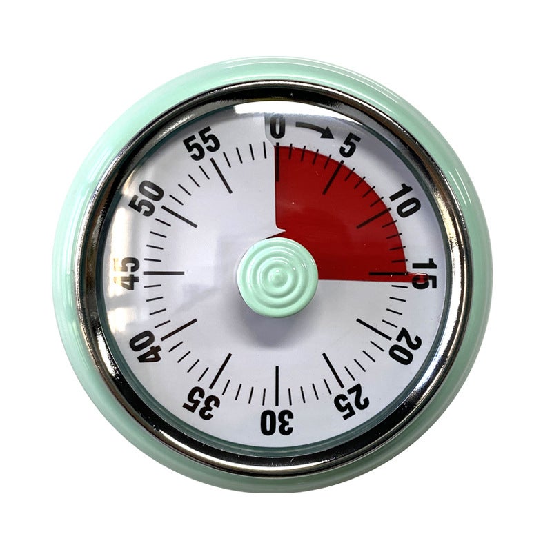 Spot Japanese Stainless Steel Mechanical Timer Nordic Visual Timer Kitchen Cooking With Magnetic Reminder - Image 1