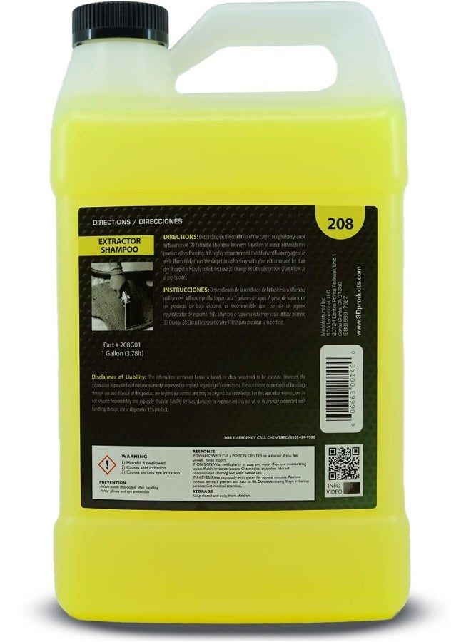 3D Extractor Shampoo Upholstery Cleaner - 1 Gallon | No Residue - Image 2