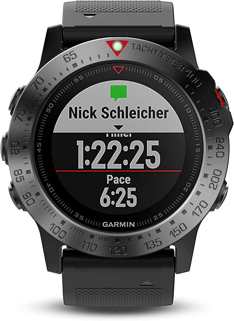 BaiHui Stainless Steel Bezel Ring Compatiable with Garmin Fenix 5X Watch Bezel Ring Adhesive Cover Anti Scratch & Collision Protector for Garmin Watch Accessory (Black - Not Fit Fenix 5 / 5X Plus) - Image 3